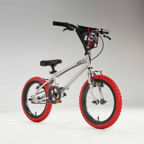 Bicicleta Infantil BTWIN Wipe 500 BMX 16" Color Gris